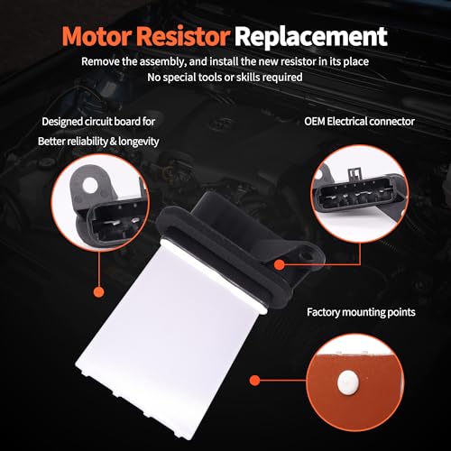 Image of HiSport 973-867 95018066 HVAC Blower Motor Resistor with 12 AWG Wire