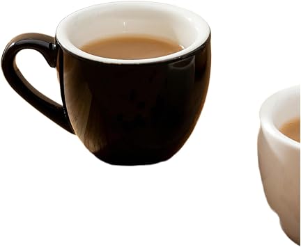 Ceramic Mug Latte Cup With A Touch Of Understated Luxury, Small Cappuccino -black-60ml