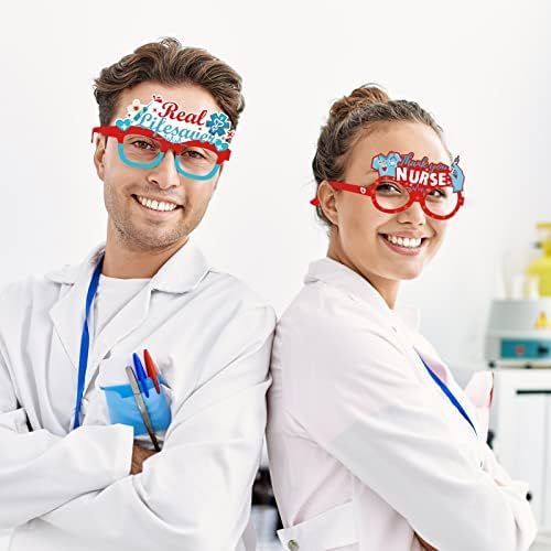 HOWAF 30pcs Thank You Nurses Paper Frames Photo Booth Props