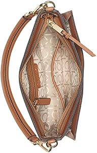 Calvin Klein Bolsa de ombro feminina Lucy com compartimento triplo