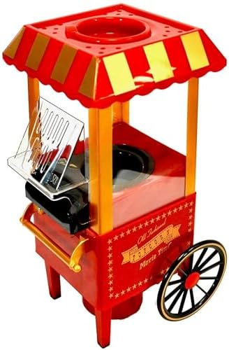 Pipoqueira Elétrica Máquina de Pipoca Retrô Vintage, Carrinho Dec...