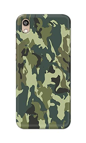 Image of Printed Hard Back Cover Case for Honor 8S | Huawei Y5 2019 Back Cover (Green Army Camouflage) -1803