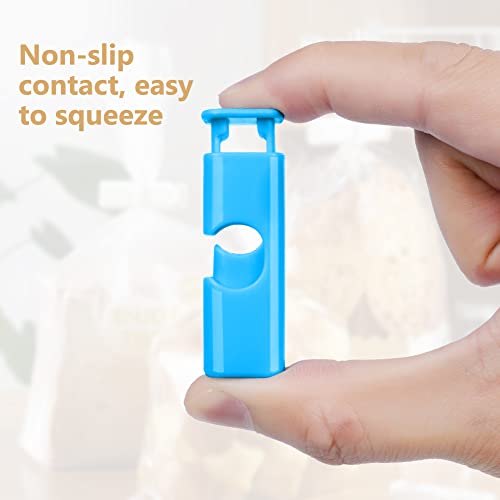 Image of AUAUY 16 Pack Bread Bag Clips, Reusable Grocery Bag Sealing Clips for Food Fruit Bread Storage, Non-Slip Plastic Grip Sealing Bag Clips, Easy Squeeze Lock & Release, 2.44in, Candy Color(4 Colors)