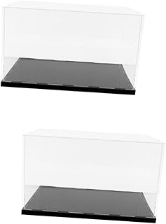 Abaodam 2 Peças Caixa De Exibição Tampa Contra Poeira Cubo De Armazenamento Transparente Figuras De Ação Vitrine Transparente Bancada Vitrine De Plástico Boneca Carro Hud Capa De Modelo