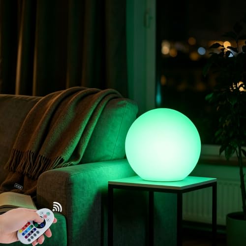 MIUWLXT 10 LED Orb Light Rechargeable RGB Ball Light IP44 Waterproof