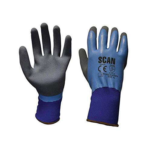 Scan SCAGLOLATWPX Waterproof Gloves with Latex Palm - Size 10
