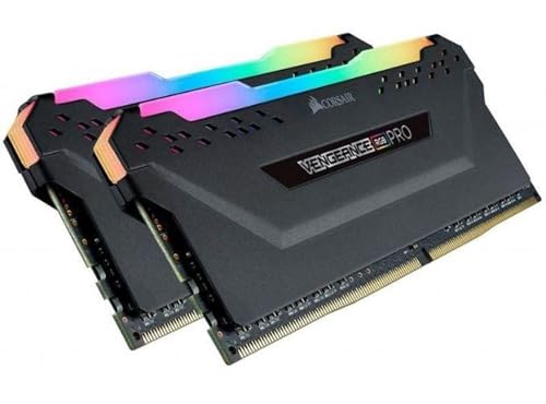 Image of Corsair Vengeance RGB Pro SL 16GB (2x8GB) DDR4 3200 (PC4-25600) C16 Desktop Memory - Black (CMH16GX4M2E3200C16)