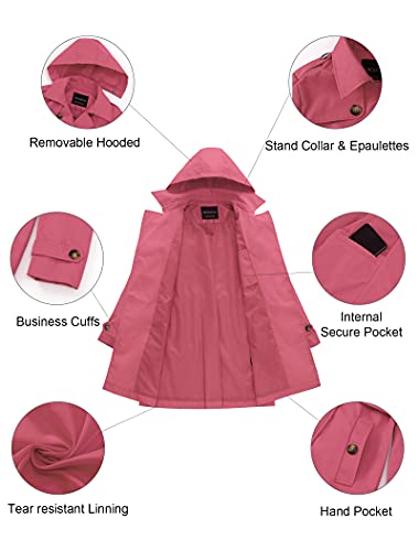 Creatmo Us Women's Waterproof Trench Coat Spring Jacket For Women Sexy Pink M #TOP4