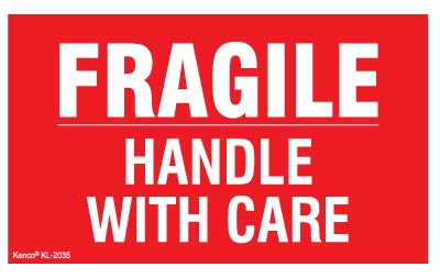 RBHK 'Fragile' Shipping Labels - 3" X 5", Red Permanent Stickers, 1000 Total (2 Rolls Of 500) - View #12