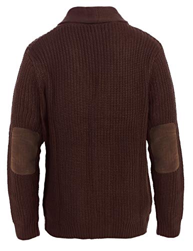 Gioberti Mens Heavy Weight Shawl Collar Knitted Regular Fit Cardigan2