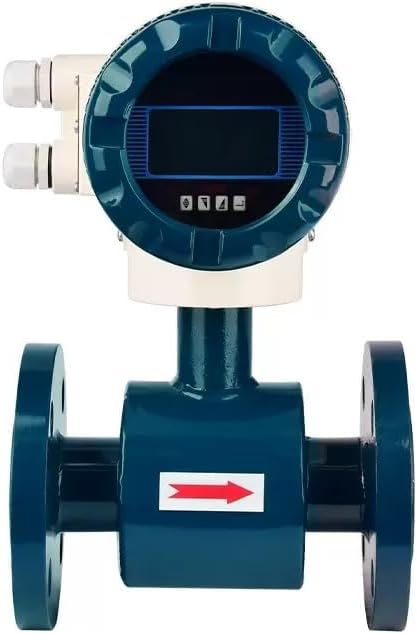 Flow Meter, Turbine Water Flowmeter Integrated Electromagnetic Flow Meter Liquid Waste Water Sewage Slurry Flow Measurement 4-20mA RS485 for Water, Diesel, Gasoline, and Other Liquids(DN25)