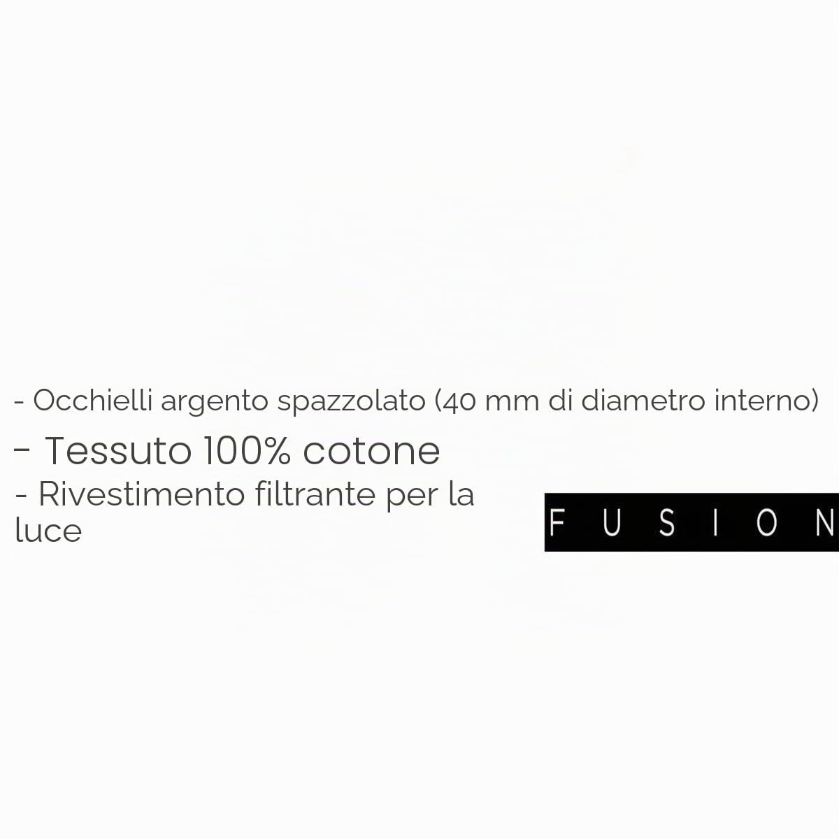 Fusion tende con occhielli, 100% cotone, blu, 167,6 cm larghezza x 182,9 cm goccia (168 x 183 cm)