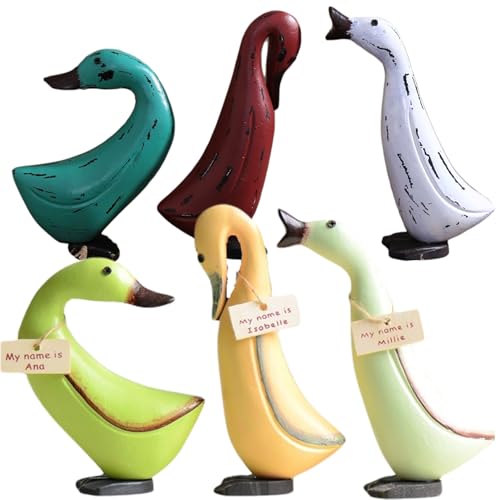 Statuette de canard en bois moderne pour table de salon - 3