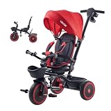 VEVOR Triciclos para Niños de 1 a 5 Años, Rosa y Negro