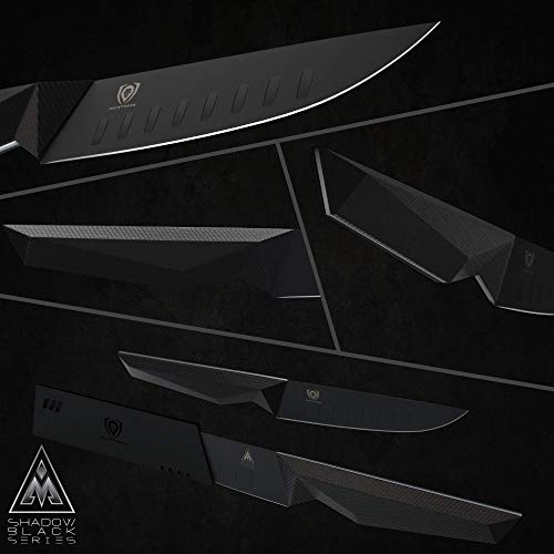 The Shadow Black Series 5-Piece Knife Block Set Bundle With The Shadow Black Series 4-Piece Steak Knife Set #TOP6