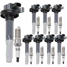 UF622 Ignition Coil Pack BR3Z12029A and Iridium Spark Plugs SP548 Set Of 8 Fit For Ford F-150 XL,XLT,Lariat,FX2,FX4,STX,King Ranch,Platinum 2011-2016&Mustang GT,GT Premium,Boss 302 2011-2016 5.0L V8