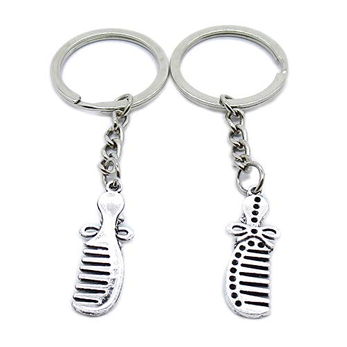 100 Pieces Keyring Keychain Wholesale Suppliers Jewelry Clasps YK1149 Comb Hair Comb