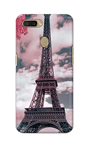 Image of Lovers Famous Place Eiffel Tower in Paris Hard Back Case Cover for Oppo A7 / Oppo A5s / Oppo A12 / Oppo A11k / Oppo A12s / CPH1909 Back Cover -(J5) VNS2227
