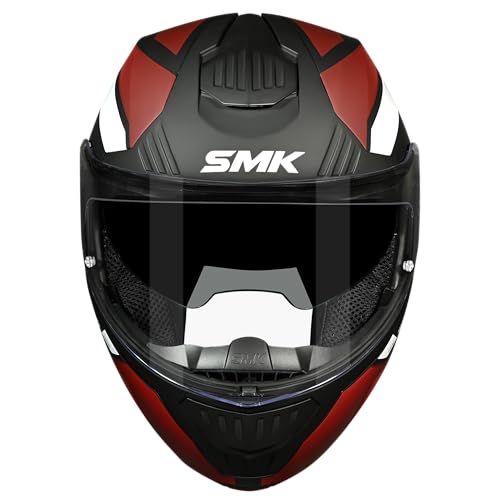 Image of SMK Gullwing Sonic Flip-up Full Face Helmet ISI, ECE22.06 and DOT Certified with Antifog Pinlock 30 and Dual Visor - L