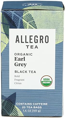 Allegro Tea, Organic Earl Grey Tea Bags, 20 ct