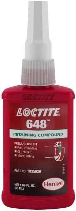 648 Retaining Compound 50 mL Bottle, Green