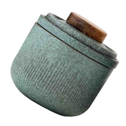 Juego de té portátil de cerámica verde para evitar caídas 2