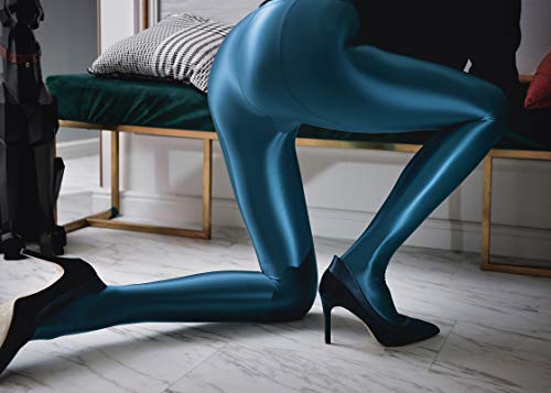 Image of LEOHEX Glossy Opaque Pantyhose Shiny High Waist Tights Sexy Stockings Yoga Pants Training Women Sports Leggings Fitness