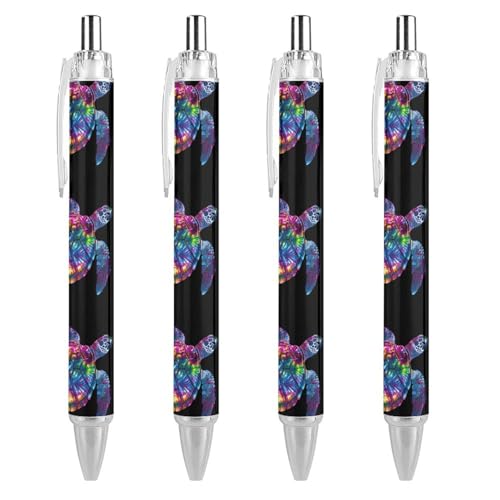 Bolígrafos retráctiles de 0,5 mm con diseño de tortuga tie-dye para regalar