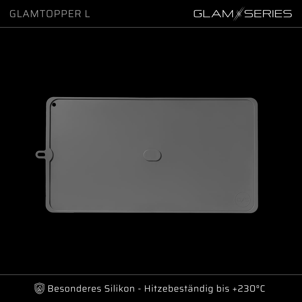Glamtopper L Termoizolacyjna mata silikonowa 30 x 55 x 0,5 cm pod akcesoria makijażowe i fryzjerskie typu lokówka