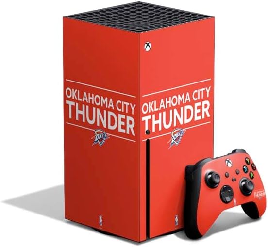 Skinit Decal Gaming Skin Compatible with Xbox Series X Bundle - Officially Licensed NBA Oklahoma City Thunder Large Logo Design