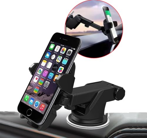 Suporte Veicular para Celular Universal, Rotação 360°, Fixação Forte, Compatível com Todos os Modelo