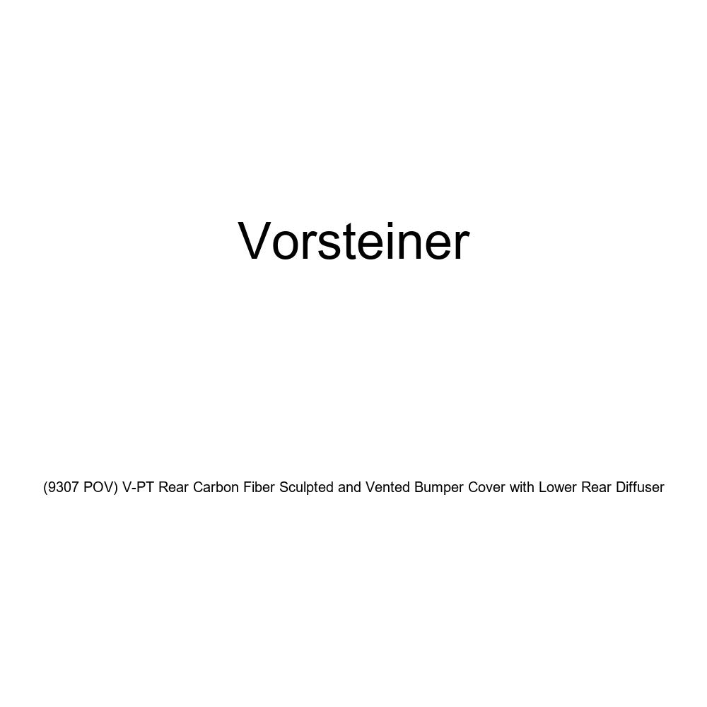 Vorsteiner (9307 POV V-PT Rear Carbon Fiber Sculpted and Vented Bumper Cover with Lower Rear Diffuser