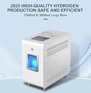 Hydrogen Inhalation Therapy Machine, H2 Inhaler, 1500/3000ml/min High Purity Hydrogen Generator, Water Ionizer with Universal Wheels