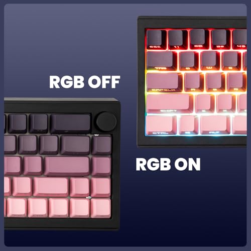Clavier mécanique ergonomique sans fil violet, cadeau idéal - 4