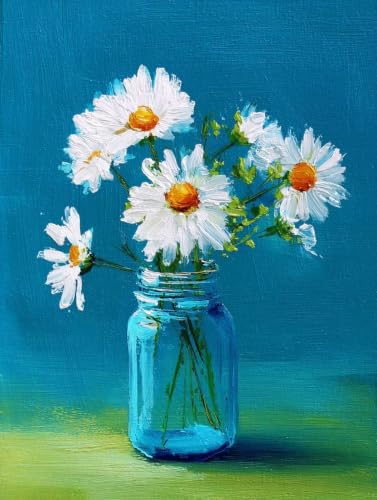 Pintura por numeros adultos de flores y lienzos para pintar manualidades adultos sin marco