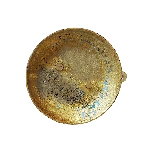 Image of Shivling Abhishek Patra Tripai Stand 12 CM With Brass Jalabhishek Lota Kalash With Pooja Plate Best Set for Small Size Shivling Jalabhishek - Yellow