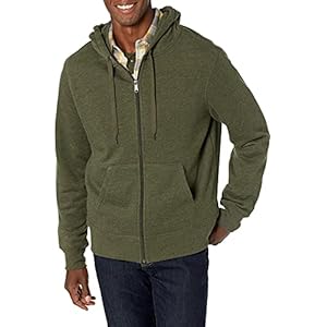 Amazon Essentials Men’s Full-Zip Hooded Fleece Sweatshirt (Available in Big & Tall)