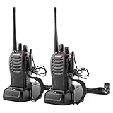Baofeng Radio 888S Walkie Talkies Rechargeable Walkie-Talkies Long Range with Earpieces for Adults, 2 Way Radios Kids walkie talkies 2 Pack