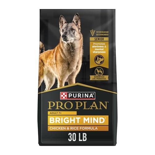 Purina Pro Plan Senior Dog Food With Probiotics for Dogs, Bright Mind 7+ Chicken & Rice Formula - 30 lb. Bag