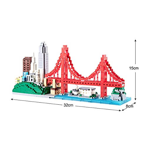 Image of San Francisco Skylines Building Set Model Kit - Engaging Architecture Gift for Adults, Micro Mini Blocks, 1610pcs+ | Aesthetically Pleasing, Fun & Compact