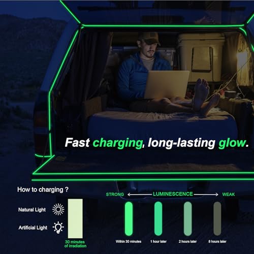 ZUEXT Fita Antiderrapante Que Brilha No Escuro 1 Pol.x30 Pés, Fita Antiderrapante À Prova D'Água pa