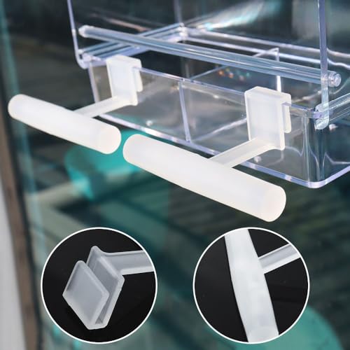 Image of 2PCS Bird Perch Stands, Acrylic Parrot Feeder Playstand Window Bird Feeder Accessories for Blue Jay Cardinal Goldfinch Chickadees