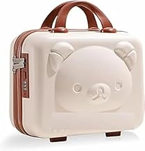 Ranade Mart Mini Bag Mini Hard Shell Travel Luggage, Women Portable Water Proof Carrying Suitcase, Small Hard Shell Cosmetic Lugge Bag, Password Travel CaseFor Women, Girls [Cream]-1pc
