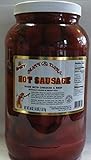 Pickled Spicy Hot Sausage 64 Oz.(4lb) Size Made with Chicken & Beef by Matt & Dana