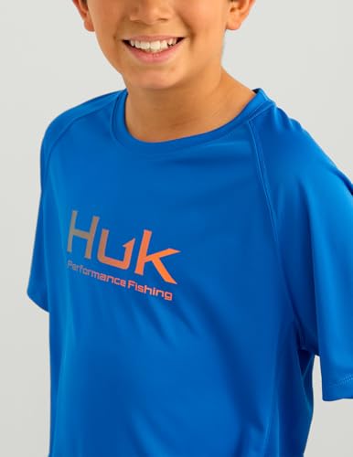 HUK boys Unisex Kids Pursuit Solid Short Sleeve Shirt, Fishing Shirt for Kids3