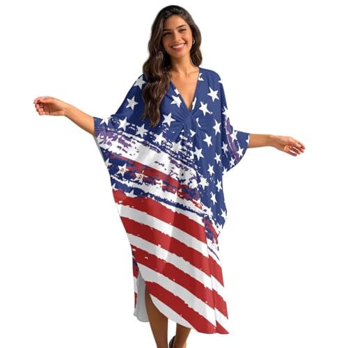 Caftan grande taille femme cache-maillot de bain été robe longue de plage