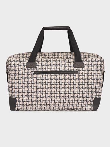 Image of ZOUK Collapsible Duffle Bag for Men and Women | Lightweight Foldable Travel Duffel Bag | Vegan Leather & Handcrafted Fabric | Water-Resistant Lining | 33L Weekend & Short Trip Bag | Carter Checks