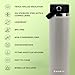 Auryu Oat 24oz Triple-Walled Insulated Stainless Steel Water Bottle – Wide Mouth, Leak Proof Flask with Bonus Spout Lid – BPA-Free Thermos for Gym, Hiking, Travel, Hot & Cold Beverages