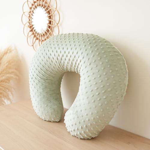 Image of Konssy 2 Pack Nursing Pillow Covers, Soft and Comfortable Nursing Cover for Breastfeeding Pillows, Pillow Slipcover for Baby Girls Boys Newborn(Green, Woodland)