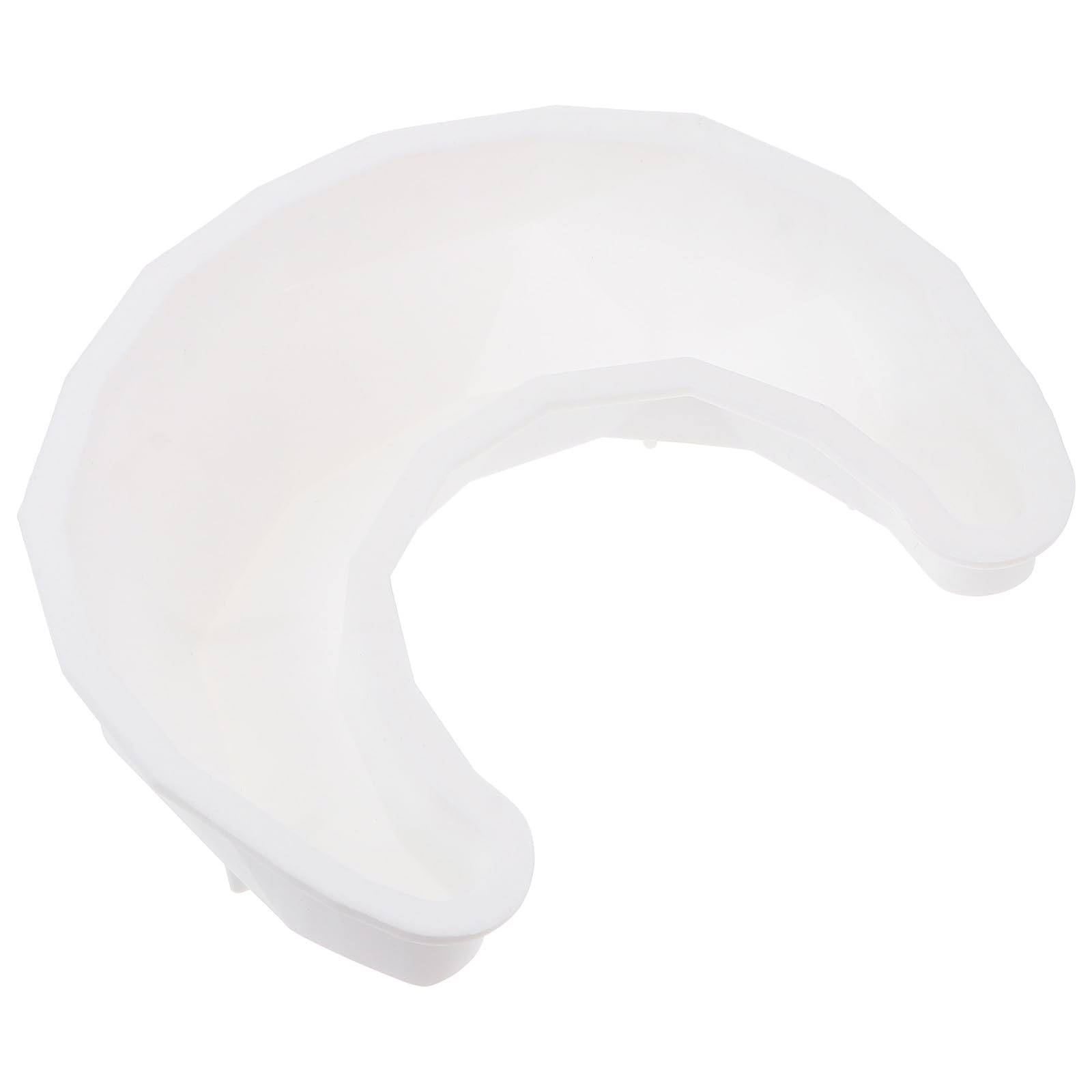Healeved Shape Mousse Cake Mold Silicone Baking Pan Large Moon Crescent Dessert Mold White Non-Stick Silicone Cake Baking Tool for Home and Kitchen